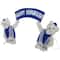 LED Lighted Polar Bear "Happy Hanukkah" Sign Outdoor Christmas Decoration - 30"